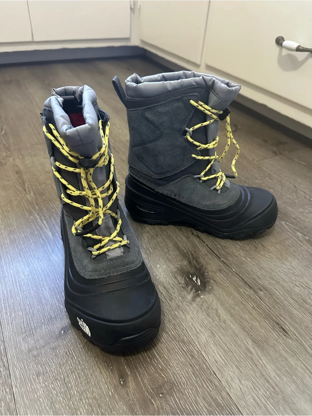 The North Face Red Fleece-Lined Insulated Boot Interior